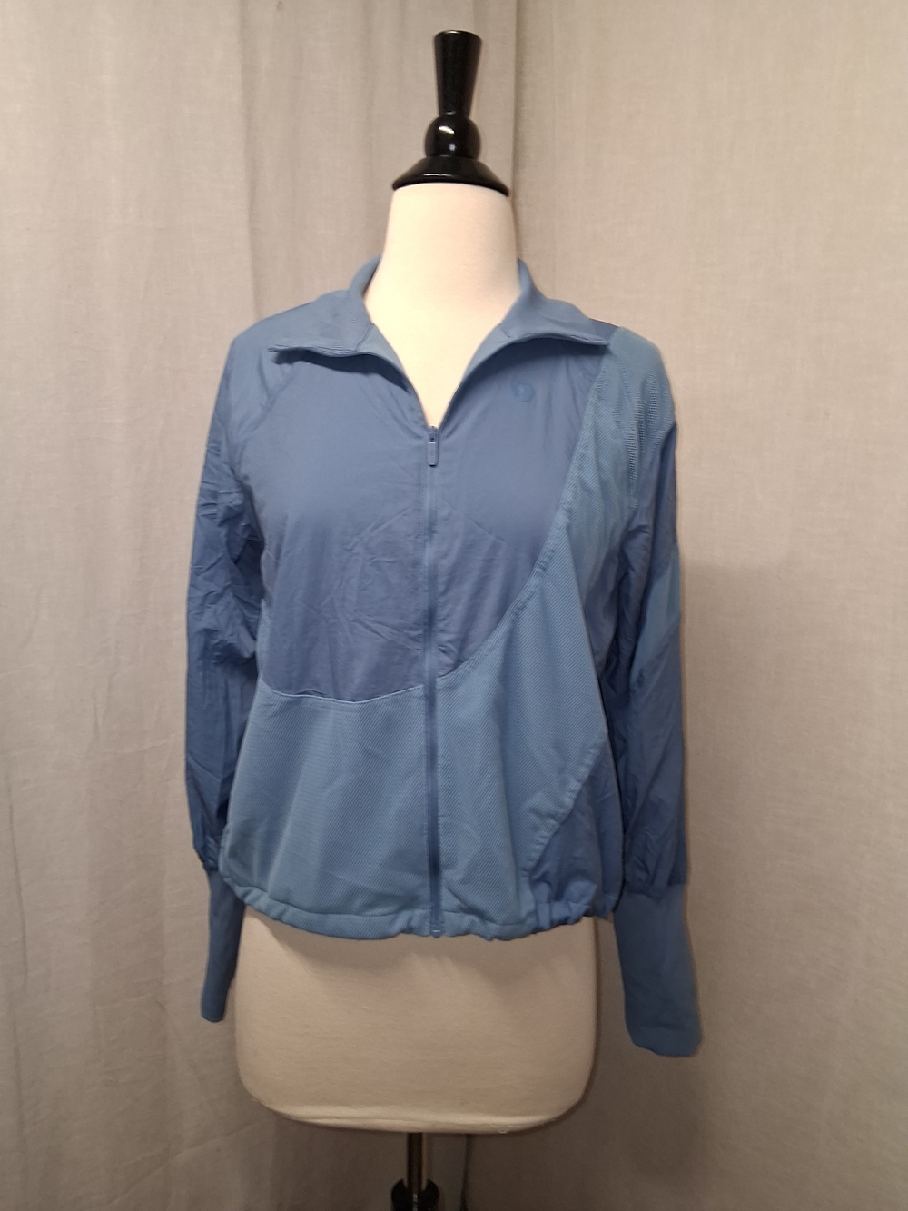 lululemon athletica Light Blue Zip-Up Bomber Jacket